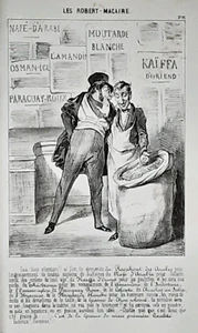 DAUMIER    LES-CENT-ET-Un ROBERT MACAIRE   No.90  ORGINAL-LITHOGRAPHIE 1840 - Bild 1 von 5