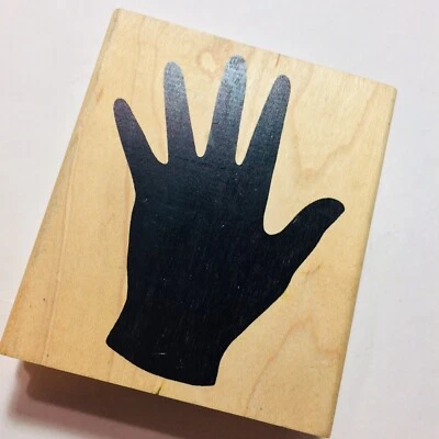 Sello de goma BIG HAND DEDOS FUERA silueta sólida JudiKins 2493-H IMAGEN RARA Foto 1 de 4