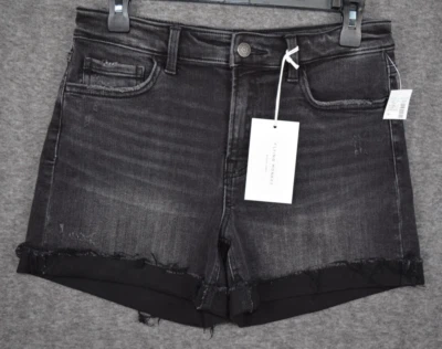 Size 29 Flying Monkey Black Label 4" Inseam NWT Jean Shorts 10" Rise Cuffed - Image 1 of 4