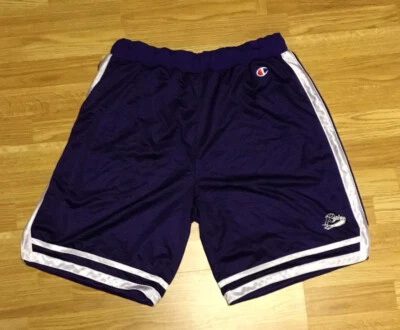 Shorts de malha vintage Champion Mount Union roxo Raiders tamanho XXL - Imagem 1 de 4