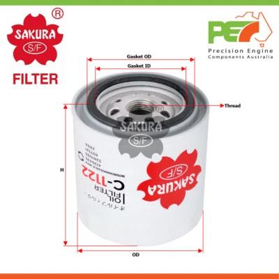 Nuevo * SAKURA * Filtro de aceite para LANCIA BETA 2000 HPE 2L 4CYL gasolina 828Bᅠ Foto 1 de 4