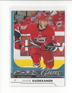 2017-18 Upper Deck #213 Janne Kuokkanen YG RC Rookie Hurricanes 