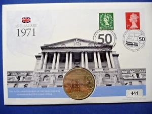 Decimalisation 50th Anniversary Cupro-Nickel Proof £5 Coin Cover 2021 Guernsey - Bild 1 von 8