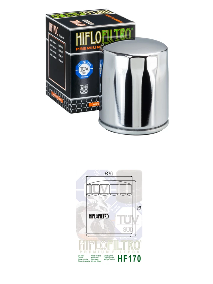 HF170C HIFLO FILTRO OLIO CROMATO HARLEY DAVIDSON XL1200C SPORTSTER CUSTOM 2013 Foto 1 de 1