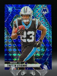 Trevor Etienne 2025 Panini Mosaic Rookie Blue Mosaic Prizm/99 RC #340 Panthers - Imagen 1 de 3