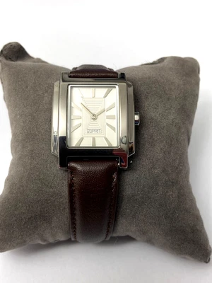 ESPRIT IDENTITY SILVER Damenuhr mit Lederband, Edelstahl, rechteckig ES900522004 - Bild 1 von 4