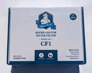 New Sealed Daisy Deer Refrigerator Water Filter CF1 Whirlpool 3 pack Ships Free  - Picture 1 of 6