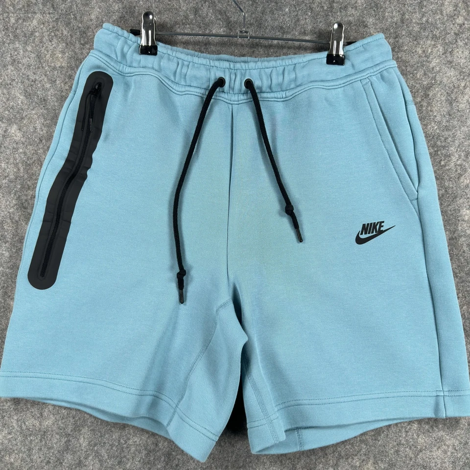 Pantalones Cortos Nike Tech Polar Para Hombre Medianos Azul FB8171-464 Bolsillo con Cremallera Salón Atlético Foto 1 de 4