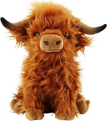 Peluches Vacas Highland Lindas Cosas Esponjosas Ganado Muñecas 11 Pulgadas, Marrón  Foto 1 de 4