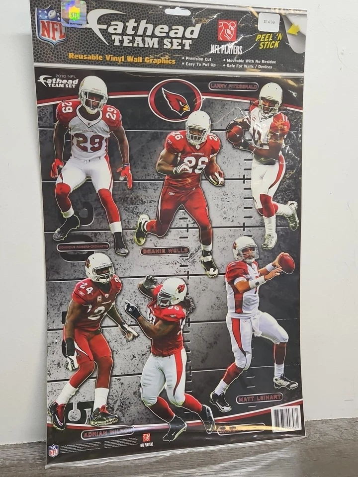 JUEGO DE GORRO POZOS DEL EQUIPO FATHEAD DE LOS CARDENALES DE Arizona larry fitzgerald adrian wilson  Foto 1 de 4
