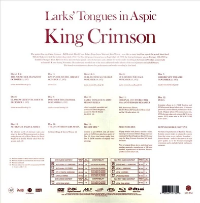 KING CRIMSON - LARKS' TONGUES IN ASPIC [LIMITED EDITION BOX SET] NEW CD