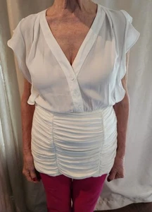 White Woman's Blouse XOXO Brand Size L - Picture 1 of 3