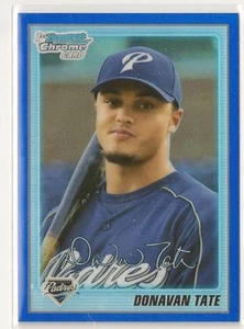 Donavan Tate 2010 Bowman Chrome BLUE Refractor RC #'d 145/250 - SAN DIEGO PADRES - Picture 1 of 1