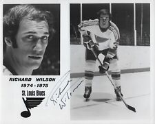 Rick Wilson Autographed Signed 8x10 RARE NHL St. Louis Blues Press Photo - w/COA