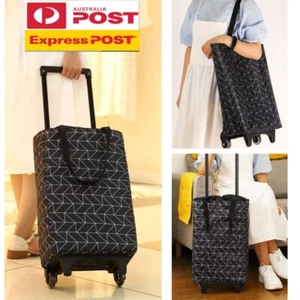 Foldable Trolley Bag Portable Shopping Cart Folding Home Travel Portable Handbag - Picture 1 of 8
