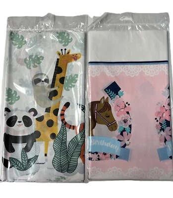 Manteles Infantiles Fiesta Cumpleaños 54 x 96 Elige Rosa Caballos o Selva Foto 1 de 4