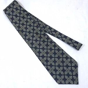 J Hanes Barnes Silk Necktie with Geometric Pattern - Picture 1 of 5