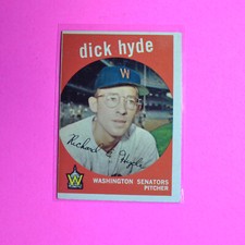 1959 Topps Baseball #498, Dick Hyde Senators Exmt