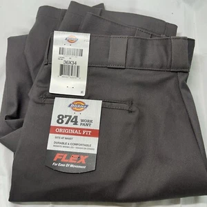 Pantalones Dickies 874 para hombre clásico ajuste original 36x34 - gris - Imagen 1 de 9