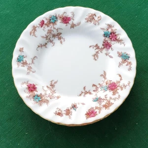 VINTAGE MINTON ANCESTRAL BROT & BUTTERPLATTE BONE CHINA 60ER ROSE TÜRKIS NEUWERTIG - Bild 1 von 2