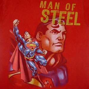 Six Flags Superman T-Shirt Medium Man of Steel DC Comic Freizeitpark Fahrt Held - Bild 1 von 3