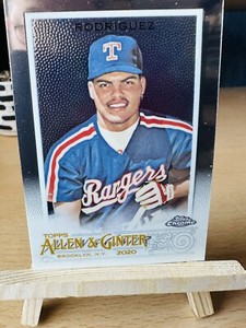 IVAN RODRIGUEZ TEXAS RANGERS 2020 TOPPS ALLEN & GINTER CHROME BASEBALL CARD #52