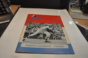 Montreal expos baseball program magazine 1972 roberto clemente hof pittsburgh - Picture 1 of 22