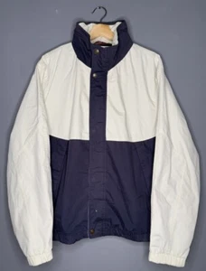 Vtg Pacific Trail Outdoor Mesh-Lined Blue/Cream Men's Hooded Jacket Pre-Owned - Picture 1 of 10