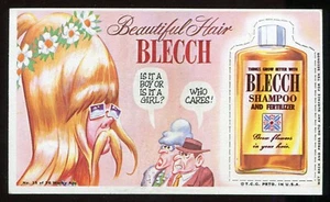 Topps Wacky Ads 1969 - No. 15 de 36 ¡CHAMPÚ BLECCH! Corto perforado - Imagen 1 de 2