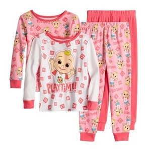 $40 CoComelon Pajamas Set T Shirt Pant Toddler Girls 2T 3T 4T 5T Cotton Pink NWT - Picture 1 of 2