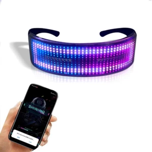 LED Customizable Glasses for Party, Adults RGB Fullcolor LED Glasses,Usb Recharg - Picture 1 of 6