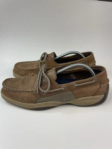 Sperry Top-Sider Men’s Tan Leather Slip On Boat Shoes Size US 11 EU 44.5 - Picture 1 of 10