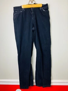 LL Bean Classic Fit Straight Leg Jeans Womens Size 14 Reg Black Denim OHVU7 - Picture 1 of 7