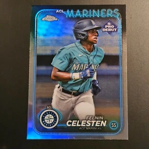 2024 Topps Pro Debut Felnin Celesten Chrome #PDC-99 Seattle Mariners RC - Picture 1 of 6