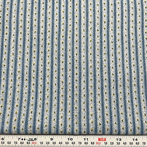 Blueberry Summer by Maren Scott for Kings Road Striped Cotton by the HALF YARD