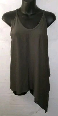 Helmut Lang Sleeveless Cami Tank XS Grayish Brown Silk Blend  - Image 1 of 3