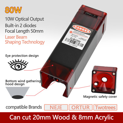 80W Laser Engraver Module Head For DIY CNC Laser Engraving Cutting Machine 450nm • 169.20$