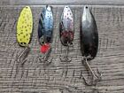Lot of 4 Vintage Johnson's SPRITE Spoon Fishing Lures