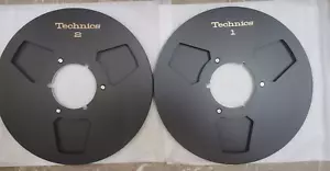 2x schwarz Technics 10,5" 1/4" Leichtmetall Aluminium Spule zu Spule Tonbandspule RS1500 - Bild 1 von 3