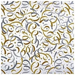 Amscan Gold and Silver Streamer Cello Sheets, 20" x 24", Pack of 12 - Picture 1 of 1