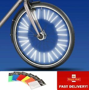 12pack Bicycle Spoke Light Reflectors Bike Wheel Clip On Tube Cycling Reflective