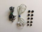 White Apple Earbuds & Grey Earbuds With Black & Grey Earbud Tips 5 Pairs (x10)