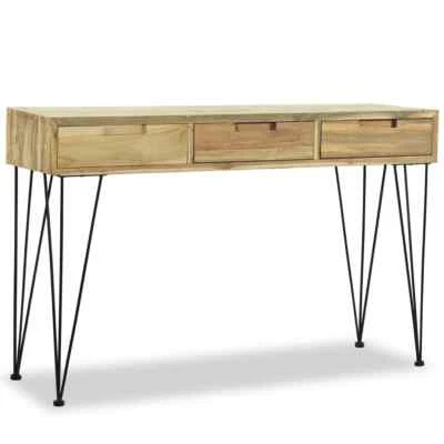 NNEVL Console Table 120x35x76 cm Solid Teak - Image 1 of 4