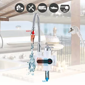 MAUK Wasserhahn | flexibler Hahn mit Durchlauferhitzer und LED Temperaturanzeige - Bild 1 von 9