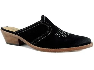 Mules Battista Patricia Nash para mujer de cuero negro talla 6 M - Imagen 1 de 6
