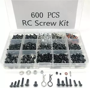 600pcs Universal RC Screw Kit Screws Assortment Set Hardware Fasteners for Tr... - Picture 1 of 3