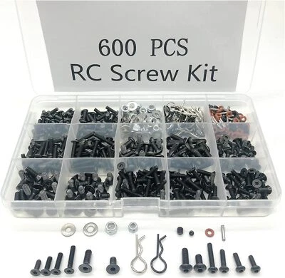 600pcs Universal RC Screw Kit Screws Assortment Set Hardware Fasteners for Tr... - Image 1 of 3
