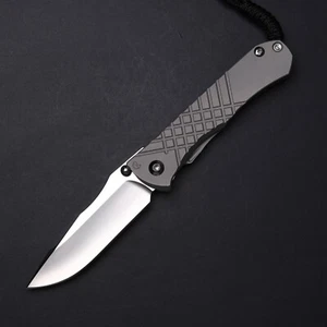 Cuchillos Chris Reeve Umnumzaan vidrio granallado Ti/punto de caída hoja de corte magna - Imagen 1 de 15