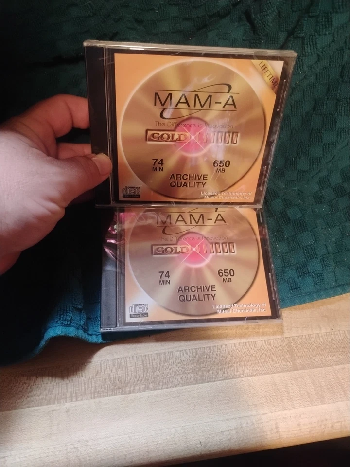 MAM-A CD-R Gold Mitsu  (Lot of 2 New in Sealed Jewel Cases) - Image 1 of 4