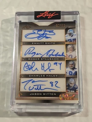 2025 Leaf Pearl Dallas Cowboys Octet Auto 10/10 Bronze - Image 1 of 2